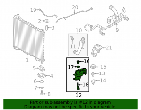 Vas de expansiune pentru răcirea Land Rover Discovery 17-23