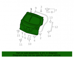 Дверь багажника голая Acura MDX 07-09