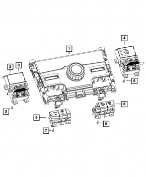 Кнопка 4WD LOW Jeep Grand Cherokee WL 21-26