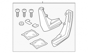 Брызговики передние комплект 2шт Land Rover Range Rover Evoque 12-19