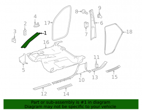 Накладка передней стойки правая Mercedes W164 ML бежевая
