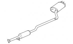 Silentiozatorul pentru partea de mijloc și spate cu teava pentru Honda Accord 13-17 2.4