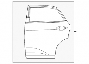 Дверь голая задняя левая Lexus RX350 RX450h 10-12