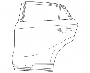 Дверь в сборе задняя левая Toyota Venza 21-24