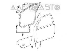 Уплотнитель двери задней правой Toyota Camry v30 2.4