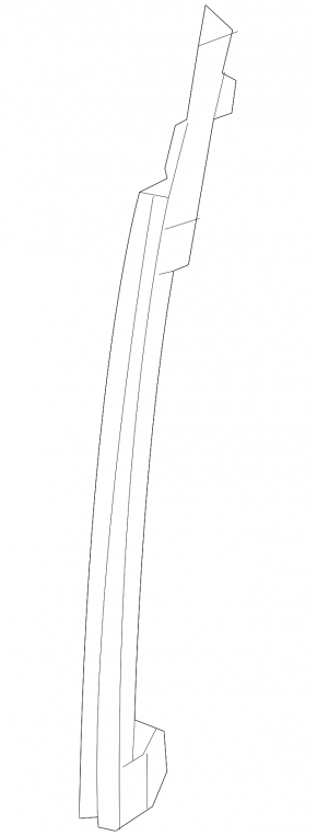 Направляющая стекла двери задней правой Nissan Versa Note 13-17 зад