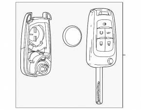 Ключ Chevrolet Bolt 17-21 keyless, 4 кнопки