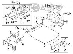 Накладка проема багажника VW Jetta 19-26 черная, царапины