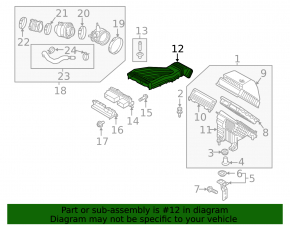 Воздухоприемник Hyundai Tucson 16-18 1.6T задняя часть