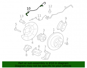 Furtun de frână spate stânga Volvo S60 11-18