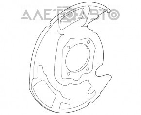 Кожух тормозного диска передний правый Toyota Sequoia 08-16