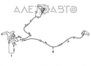 Cablu frână de mână dreapta Mitsubishi Outlander 14-18 FWD