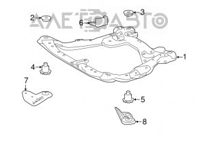 Лопух переднего подрамника задний правый Toyota Camry v50 12-14 usa