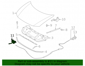 Замок капота Nissan Murano 25-26