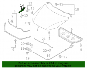 Петля капота левая Mazda CX-5 13-16