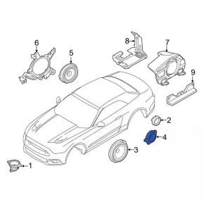 Динамик дверной передний правый Ford Mustang mk6 15-19