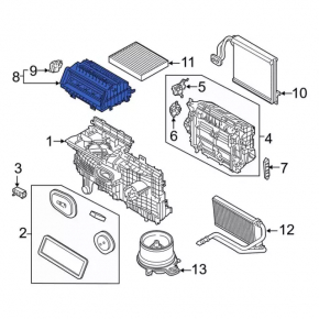 Корпус печки верхняя часть Ford Mustang Mach-E 21-26
