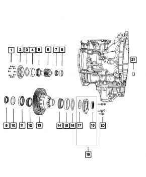 Ansamblu transmisie automată Dodge Journey 11-2.4 FWD 41TE 117k, lovituri, treapta a 3-a nu funcționează