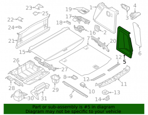 Обшивка арки правая центральная BMW X3 G01 18-24 черная