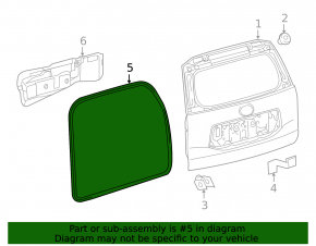 Garnitură de cauciuc pentru portbagaj Lexus GX460 10-23