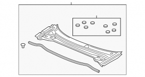 Grila stergatoarelor din plastic pentru Acura ILX 13-