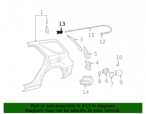Рычаг открытия бензобака Toyota Highlander 08-13