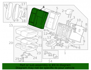 Pernă banchetă spate stânga pentru Buick Encore 13-16, piele combinată neagră și gri cu material textil gri, pete