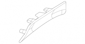 Накладка центральной консоли передняя Mercedes W167 GLE 350 450 20-23 бежевая