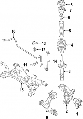 Butucul roții față stânga Mazda3 2.3 03-08