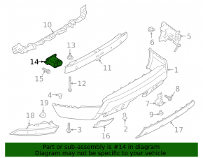 Armătură de ranforsare bară spate dreapta pentru Land Rover Discovery 17-23