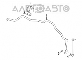 Stabilizatorul frontal Mitsubishi Galant 04-12