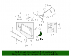 Патрубок охлаждения нижний Subaru Outback 10-14 3.6
