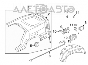 Placă de ventilație stânga Acura MDX 07-13