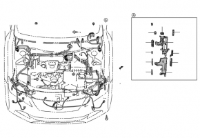 Проводка подкапотная с блоком предохранителей Toyota Camry v55 15-17 2.5 usa