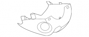 Обрамление рулевой колонки Ford Escape MK3 13-19 в сборе, черное