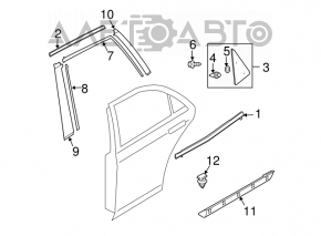 Молдинг двери верхний задний левый Mazda CX-7 06-12