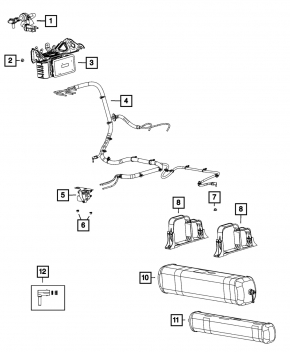 Компрессор пневмоподвески Jeep Grand Cherokee WL 22-26