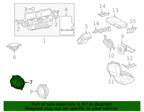 Динамик дверной передний левый Lexus RX350 RX450h 16-22