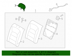 Подголовник 2 ряда правый Kia Forte 4d 17-18
