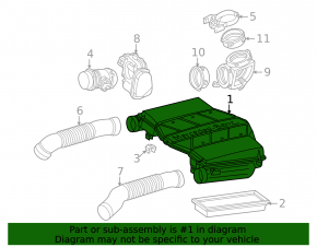 Корпус воздушного фильтра Mercedes W211 бенз v6 v8