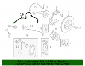 Датчик ABS передний левый Mini Cooper Countryman R60 10-16