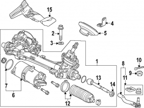 Рулевая тяга с наконечником правая Honda Civic XI FE/FL 22-26