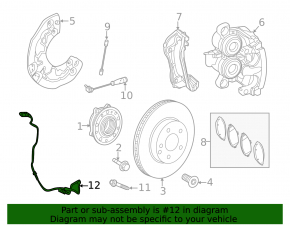 Провод датчика ABS переднего левого Mercedes W167 GLE 350 450 20-26