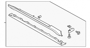 Порог правый Ford Mustang mk6 15-23