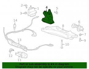 Кронштейн подушки правый Cadillac CTS 14- 2.0T RWD