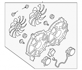 Ansamblu difuzor carcasă radiator Infiniti FX35 QX70 09-17 3.5, 3.7