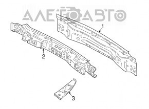 Задняя панель BMW X1 F48 16-22 2 части, синяя, на кузове