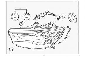 Фара передняя левая в сборе Audi A6 C7 16-18 рест ксенон