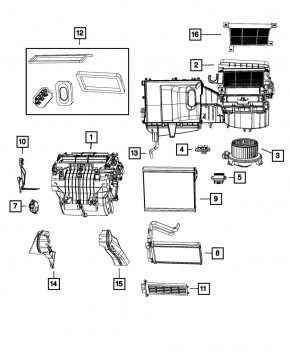 Радиатор отопителя печки Jeep Compass 11-16