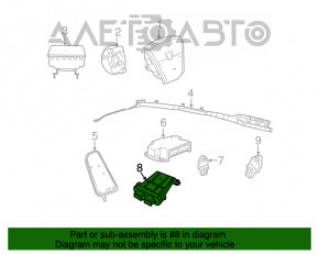 Модуль srs airbag компьютер подушек безопасности Jeep Compass 11-14